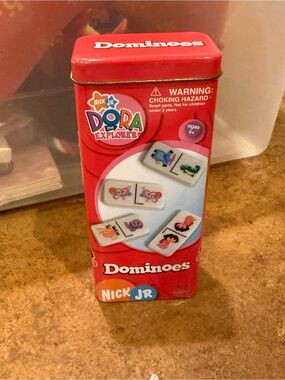 Dora the Explorer Dominoes with Collectible Tin 28 Pieces Nick JR Nickelodeon